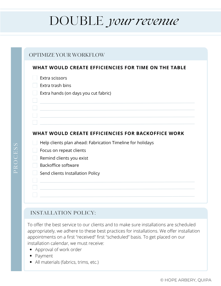 Page 3: Process and installation policy